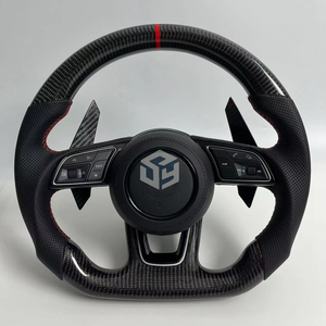 Volant en fibre de carbone pour Audi A4 B8 B7 B9 B6 B8.5 A6 C7 C6 C8 A3 8p 8v A5 B8 A7 Q5 Q7 Q3 Tt <span class=keywords><strong>Mk2</strong></span> R8 <span class=keywords><strong>S4</strong></span> B8 Rs3 S5 B5 B6 B9 - Product Image 1