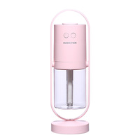 Diffuseur d'huiles essentielles portable USB LED en plastique, mini brumisateur H2O à double fonction, diffuseur d'arômes à ultrasons pour la maison et la voiture