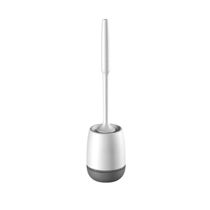 Zenidoo White Silicone Handheld Toilet <b>Brush</b> Wall-Mounted Eco-Friendly Quick <b>Drain</b> Plastic Handle Household Bathroom Cleaning - Product Image 6