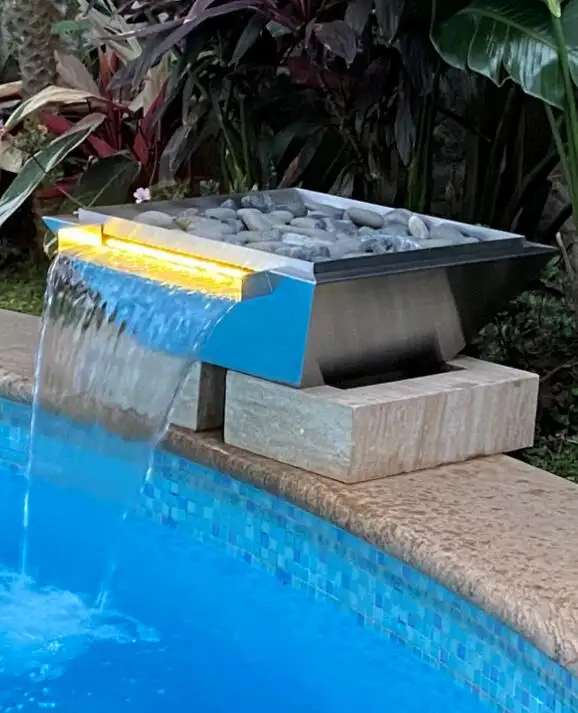 Paslanmaz çelik çelik ateş çukuru gaz kase şekline mangal veranda ateş çukuru su çeşmesi şelale havuzu