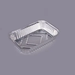 Diferentes tamaños contenedor de aluminio caja de almuerzo bento lasaña embalaje de sartenes con tapas