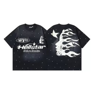 T-shirt da <span class=keywords><strong>uomo</strong></span> casual alla moda a maniche corte in 100% cotone con stampa vintage Hell Star, <span class=keywords><strong>abbigliamento</strong></span> <span class=keywords><strong>estivo</strong></span>, disponibile subito - Product Image 4