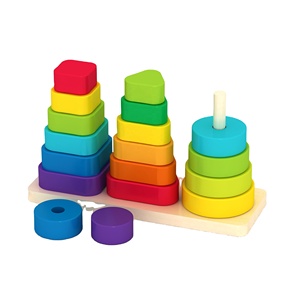 Montessori hình dạng SORTER đồ chơi bằng gỗ xếp chồng Câu Đố cảm giác học tập đồ chơi cho 1 <span class=keywords><strong>2</strong></span> tuổi trẻ mới biết đi quà tặng sinh nhật - Product Image 1