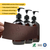Étiquettes de flacons de parfum gaufrées de luxe, autocollants en papier texturé spécial imperméables, solution d'emballage cosmétique à marque privée