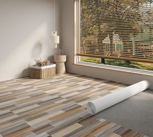 Rouleaux de Linoléum PVC Antidérapant Modernes, Imperméables, Motif Floral, Aspect <span class=keywords><strong>Bois</strong></span>, Solutions de Revêtement de Sol, Sets de <span class=keywords><strong>Tapis</strong></span> en <span class=keywords><strong>Vinyle</strong></span> à Dossier Feutre pour la Maison - Product Image 1