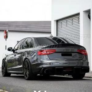 สำหรับ Audi A4 B8.5 4 ประตู ซีดาน ปี 2013-2016 สปอยเลอร์หลังคาคาร์บอนไฟเบอร์คุณภาพสูงสไตล์ HK สำหรับตกแต่งฝากระโปรงท้าย - Product Image 3