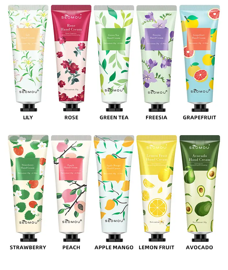 Unterstützung Anpassung Großhandel Hand creme Lotion Hautpflege Pflegende Feuchtigkeit spendende Blume Duft Hand creme