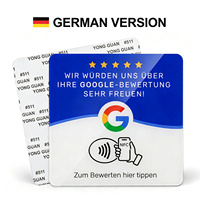 Autocollant NFC en acrylique personnalisé de 12 cm avec fonction Tap to Rate pour la carte de commentaires Google allemande
