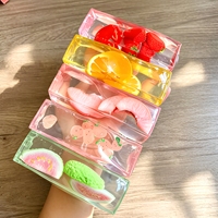 Vaseline Fruit Ice Cube Squishy Toy Clear Jelly TPR Fidget Toy Vormbaar Non Rebound Squeeze Stress Relief Decompressie Speelgoed