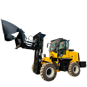 יצרן סיני מלגזות שטח 4x4, מלגזות דיזל 4 טון, מלגזות שטח עם כף 4 ב-1 - Product Image 2