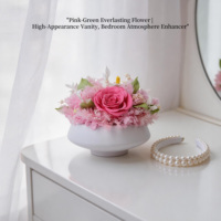 Konservierte Rose & Nelke Luxuriöses Tischgesteck Ewiges Blumenarrangement für Wohnraumdekoration
