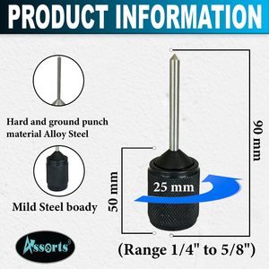 Small Universal Transfer <b>Punch</b> V Shaped Tip 20mm Hardened Steel Industrial Metalworking Tool - Product Image 3
