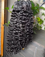 Rambut Manusia Vietnam Mentah Tanpa Proses, Bundel Rambut Keriting Burma, Rambut Kamboja dengan Kutikula Tertata Rapi, Rambut India Keriting Alami Bergelombang