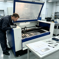 Découpeuse laser CO2 à fibre à double source Smart 1390 avec ajustement automatique de l'axe Z, évitement automatique des surfaces irrégulières, commutation automatique métal/non-métal