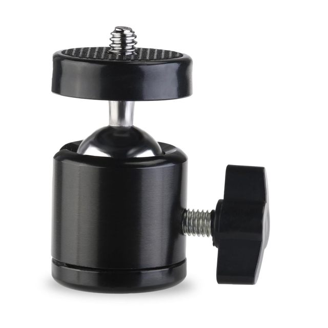 KAMPHO Mini Ball Head 1/4 Screw Rotating Tripod Mount Adapter for SLR Camera Light Bracket