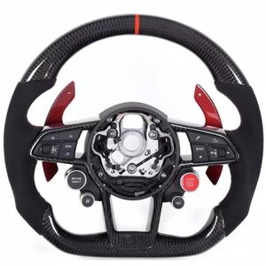 Volant de direction de style nouveau pour <span class=keywords><strong>Audi</strong></span> R8 TT <span class=keywords><strong>RS</strong></span> RS3 4 5 <span class=keywords><strong>6</strong></span> 7 A4 A6 Q3 Q5, volant en cuir et fibre de carbone personnalisé - Product Image 6