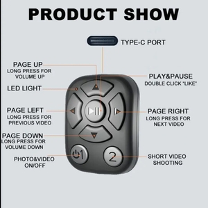 Không dây màu xanh răng E-reader Điều khiển Wifi 4G di chuyển vòng trình bày Clicker vòng chụp video ghi âm từ xa - Product Image 3