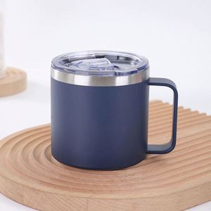 Wholesale 14oz Wholesale Colors Multicolor <b>Double</b> <b>Wall</b> Insulated Leak Proof Lids Stainless Steel Powder Coating Office <b>Mug</b> Water - Product Image 6
