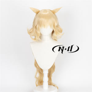 <span class=keywords><strong>Peluca</strong></span> de Cosplay ND Viviana Premium Resistente al Calor, 130% de Densidad, del Juego Arknights, <span class=keywords><strong>Caballero</strong></span> de las Velas, Cabello Largo Marrón Claro, Fibra Sintética - Product Image 4