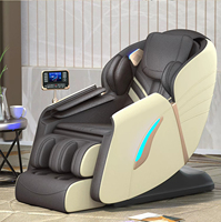 Fauteuil de massage de luxe 5D à gravité zéro 2026 avec massage complet du corps et des jambes, spa pour les pieds en cuir pour la maison ou le bureau