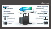 Bureau de salle de contrôle de la console centrale de commande intelligente et ergonomique avec des fonctionnalités de haute technologie pour une utilisation au bureau