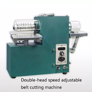 Machine à découper les ceintures en cuir à double tête, machine à plier et à laminer, trancheuse pour le travail du cuir - Product Image 4