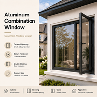 Fenêtres en verre trempé avec cadre en alliage d'aluminium pliable moderne pour une utilisation extérieure dans les projets de construction neuve avec isolation thermique