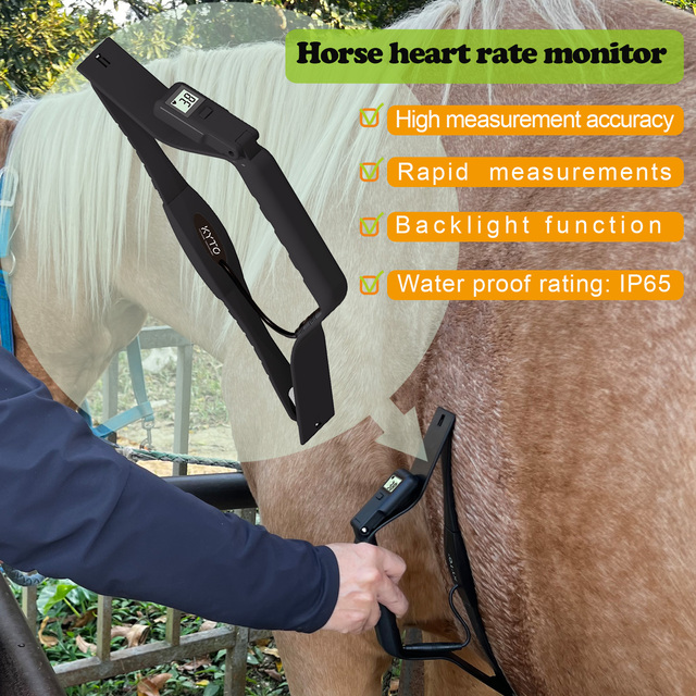 Horse Heart Rate Sensor Monitor Rapid measurement with Backlight LCD Water Proof High accuracy Adjusted display angle KYTO2596