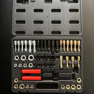 Kit d'outils de réparation de vis et écrous rouillés 48 pièces – Trousse de réparation de vis et écrous endommagés avec tarauds, filières et clés – Boîte à outils de réparation de vis rouillées 48 pièces - Product Image 3