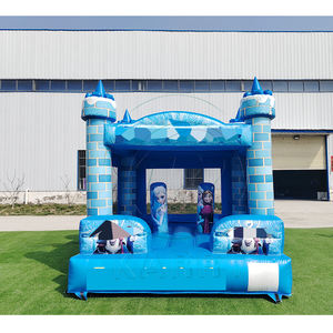 Château gonflable commercial personnalisé pour enfants, utilisation intérieure/extérieure, bleu, pour tout-petits - Product Image 1