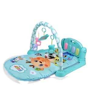 婴儿新生儿音乐轻踏板钢琴健身架睡垫游戏毯玩具套装