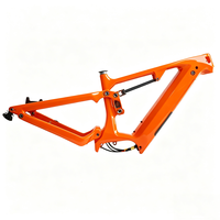 Rangka Sepeda Gunung Listrik Full Suspension Carbon Dengfu E22 Langsung dari Pabrik untuk Motor Tengah Bafang
