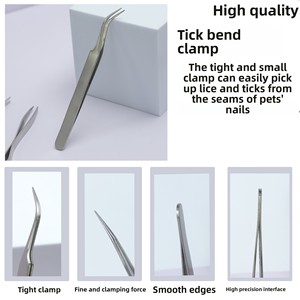 Pince à tiques et puces pour chiens et chats, outil double tête pour attraper les insectes, fournitures pour animaux de compagnie - Product Image 5