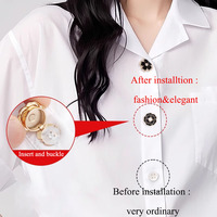 Cubrebotones de cristal para mujer, botón a presión, joyería, ropa, botones, gemelos, camisa