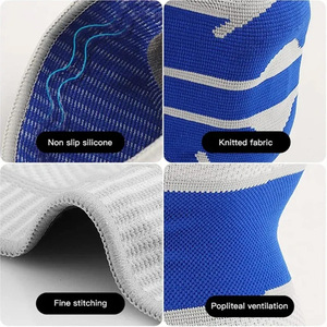 Silicone Padded <strong>Knee</strong> Sleeve Spring Support <strong>Knee</strong> Brace Sports Fitness Basketball Meniscus Patella Protection <strong>Knee</strong> <strong>Protector</strong> - Product Image 4