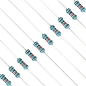 100 Uds 1/4W 1% resistencia de película metálica 0,25 W 1% 100R 120 150 220 270 330R 470 1K 2,2 K 4,7 K 10K 240K 470K 1M 20M <span class=keywords><strong>ohm</strong></span> resistencia - Product Image 6