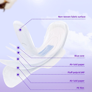 Tùy Chỉnh Vệ Sinh Khăn Ăn Hữu Cơ Bông Bìa Miếng Đệm Phụ Nữ Nữ Nữ Tính Thoải Mái Vệ Sinh Miếng Đệm - Product Image 3