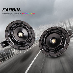 F-FARBIN fort Horn 12V grille de corne de voiture electrique High Bass Metal Kit tweeter Bass double corne - Product Image 2