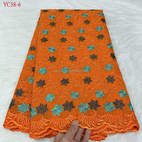 YC58 dubai lafaya brodé dubai broderie originale dentelle de voile suisse pour mariage sénégal