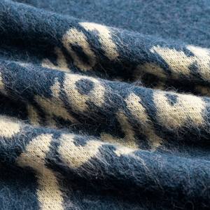 AiNear venta al por mayor logotipo personalizado diseño Oem & Odm manga larga cuello redondo Color sólido letra hombres Mohair suéter de punto - Product Image 4