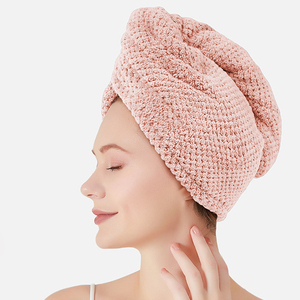 <span class=keywords><strong>Serviette</strong></span> de <span class=keywords><strong>cheveux</strong></span> en <span class=keywords><strong>microfibre</strong></span> pour femmes bouton tissu tricoté rapide à séchage rapide pour usage domestique - Product Image 3