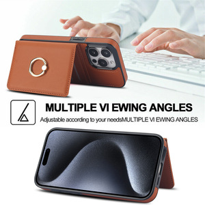 New PU da điện thoại Trường hợp với chủ thẻ 360 độ xoay vòng chủ <span class=keywords><strong>Wallet</strong></span> trường hợp điện thoại cho iPhone 16 15 14 13 Pro Max - Product Image 3