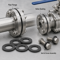Junta Plana de Goma Personalizada, Arandela de Sellado NBR EPDM PTFE para Tuberías, Bridas, Válvulas, Aceite, Agua, Químicos, Industriales, OEM, No Estándar
