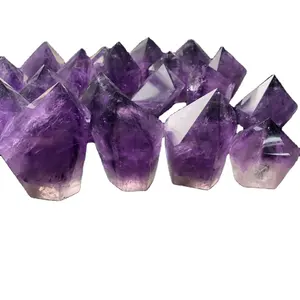 Groothandel Natuurlijke Gratis Vorm Paars Quartz Amethyst Crystal Point Wand Toren voor Verkoop