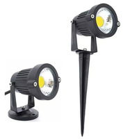 Projecteur LED à piquet pour jardin et sol, indice de protection IP65, lumière blanc chaud 3000K, 5W, construction en aluminium, compatible 110V/220V