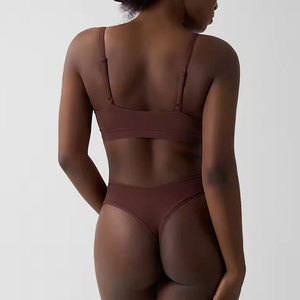 Conjuntos de Lencería Personalizados para <span class=keywords><strong>Mujer</strong></span>, Conjunto Sexy de 2 Piezas, Brasier y Tanga, <span class=keywords><strong>Ropa</strong></span> <span class=keywords><strong>Interior</strong></span> y Bragas, Conjuntos de Bralette Triangular - Product Image 5