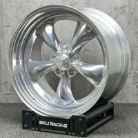 Jantes forgées Bku 2 pièces 5x115 pour Dodge Challenger SRT Hellcat Charger 20 21 22 pouces, jantes polies à rebords dégradés pour voitures muscle
