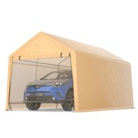 Abri Voiture Portable en Acier de Haute Qualité, Tentes de Fête D'Église Double Couche, Parois Latérales en Tissu PE, Vente en Gros pour Garage Automobile