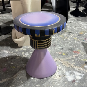 Memphis Style Fiberglass Side <strong>Table</strong> Hand-Painted Geometric Patterns for <strong>High</strong>-End Interior Projects - Product Image 3