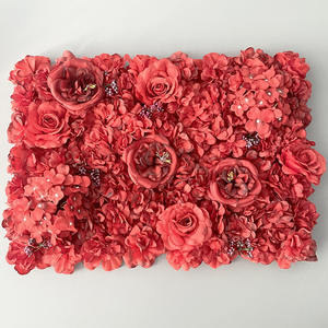 Gros rose pivoine hortensia soie fleur décoration rangée mariage artificiel rose mur fleur décor - Product Image 6